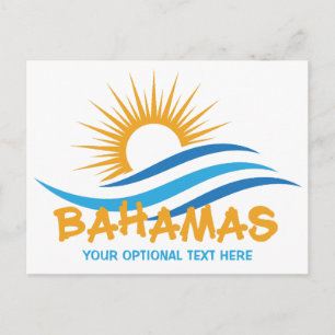 Aangepaste tekstbahama's briefkaart