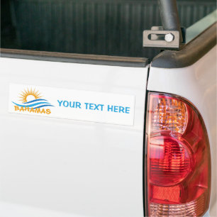 Aangepaste tekstbahama's bumpersticker
