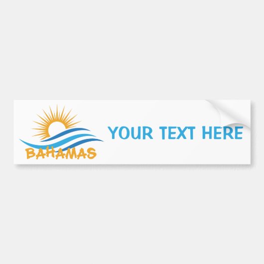 Aangepaste tekstbahama's bumpersticker (Voorkant)