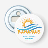 Aangepaste tekstbahama's button flesopener (Voorkant)