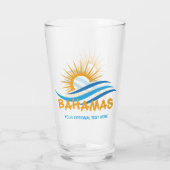 Aangepaste tekstbahama's glas (Achterkant)