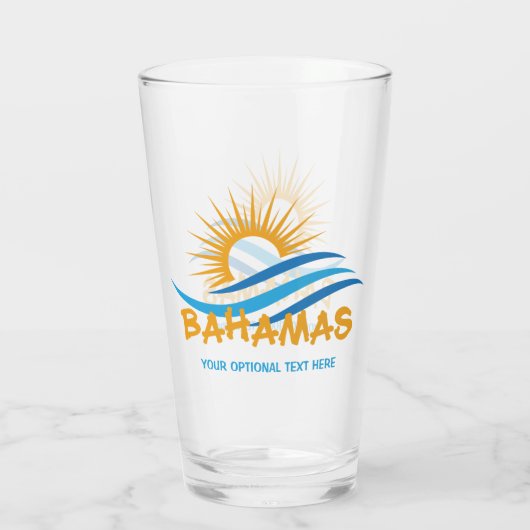 Aangepaste tekstbahama's glas (Achterkant)