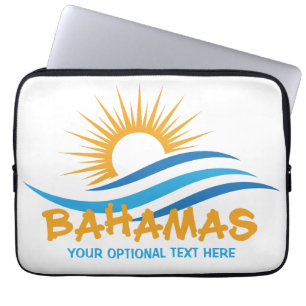 Aangepaste tekstbahama's laptop sleeve