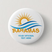 Aangepaste tekstbahama's ronde button 5,7 cm (Voorkant)