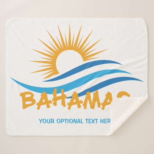 Aangepaste tekstbahama's sherpa deken (Voorkant (horizontaal))