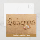 Aangepaste tekstbahamasbak briefkaart (Voorkant / Achterkant)