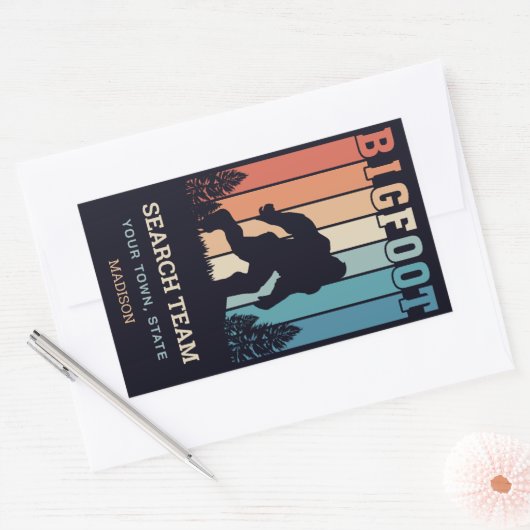 Aangepaste tekstbalk rechthoekige sticker (Envelop)