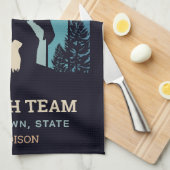 Aangepaste tekstbalk theedoek (Quarter Fold)