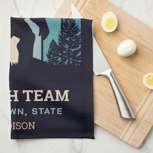 Aangepaste tekstbalk theedoek (Quarter Fold)