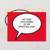 aangepaste tekstballon voor cartoon briefkaart (Voorkant / Achterkant)