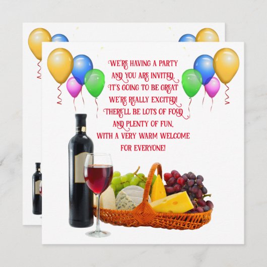 Aangepaste tekstballonnen en uitnodigingen van voe (Voorkant / Achterkant)