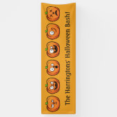 Aangepaste tekstbanner 2 van Halloween Pumpkins Spandoek (Verticaal)