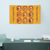 Aangepaste tekstbanner voor Halloween Pumpkins 1 Spandoek (Beurs)
