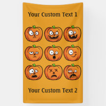 Aangepaste tekstbanner voor Halloween Pumpkins 1