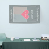 Aangepaste tekstbanner voor Heart Pattern Spandoek (Beurs)