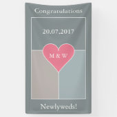 Aangepaste tekstbanner voor Heart Pattern Spandoek (Verticaal)