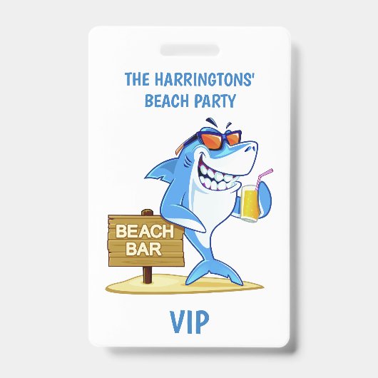 Aangepaste tekstbeach party badges (Voorkant)