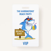 Aangepaste tekstbeach party badges (Voorkant)