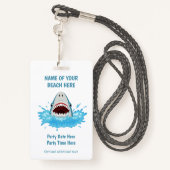 Aangepaste tekstbeach party badges (Achterkant met draagriem)