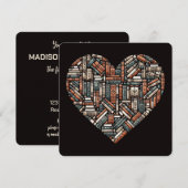 Aangepaste tekstboekenclub kaart (Voorkant / Achterkant)