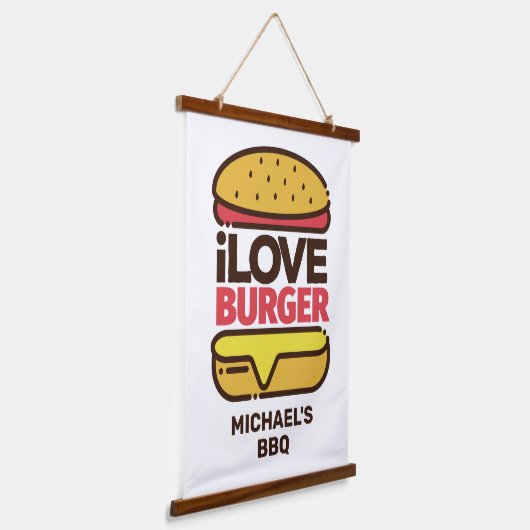 Aangepaste tekstbrander Lover Hangend Wandkleed (Gebogen)