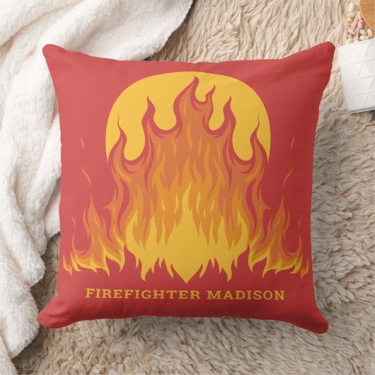 Aangepaste tekstbrandweerman kussen (Deken)