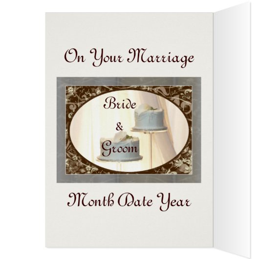 Aangepaste tekstbruiloft - Creditcard (Binnen (Links))