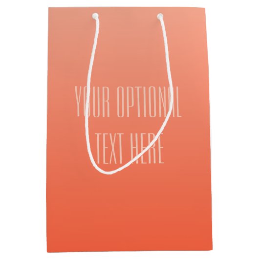 Aangepaste tekstcadezakken voor doorloopgradiënt medium cadeauzakje (Voorkant)