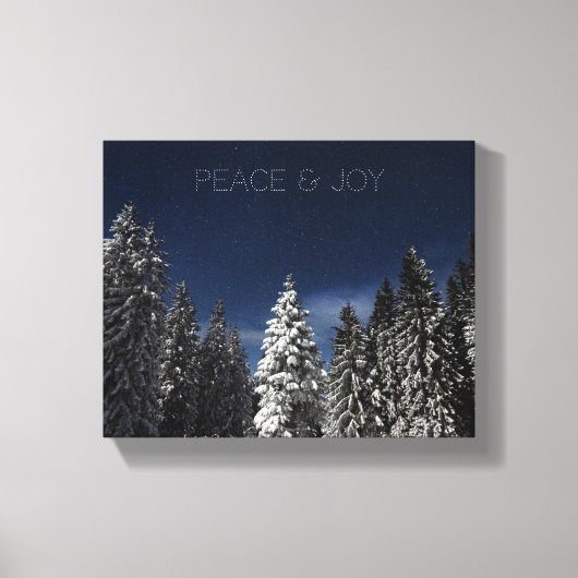 Aangepaste tekstcanvas in de winter Sky Canvas Afdruk (Voorkant)