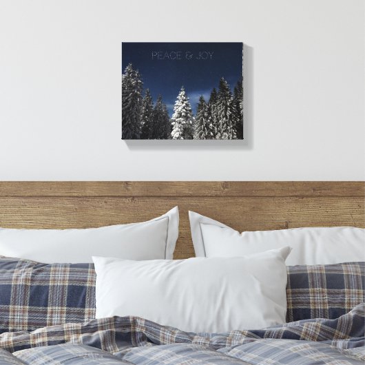Aangepaste tekstcanvas in de winter Sky Canvas Afdruk (Insitu (Slaapkamer))