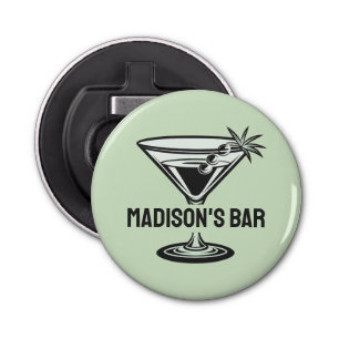 aangepaste tekstcocktail button flesopener