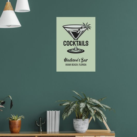 aangepaste tekstcocktail poster (Woonkamer 1)