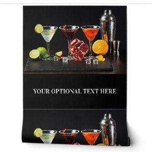 Aangepaste tekstcocktails behang