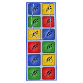 Aangepaste tekstcyclonen blauw wijn cadeautas (Achterkant)