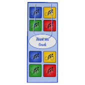 Aangepaste tekstcyclonen blauw wijn cadeautas (Voorkant)