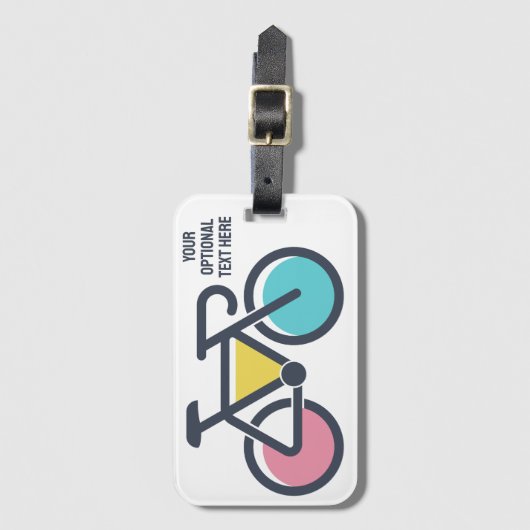 Aangepaste tekstcyclus bagagelabel (Voorkant (verticaal))