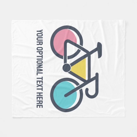 Aangepaste tekstcyclus fleece deken (Voorkant (Horizontaal))