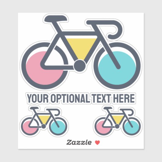 Aangepaste tekstcyclus sticker (Vel)