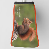 Aangepaste teksteekhoorn golfheadcover (Draai 90)