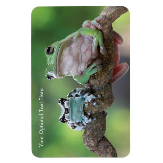 Aangepaste tekstekstkikker magneet (Verticaal)