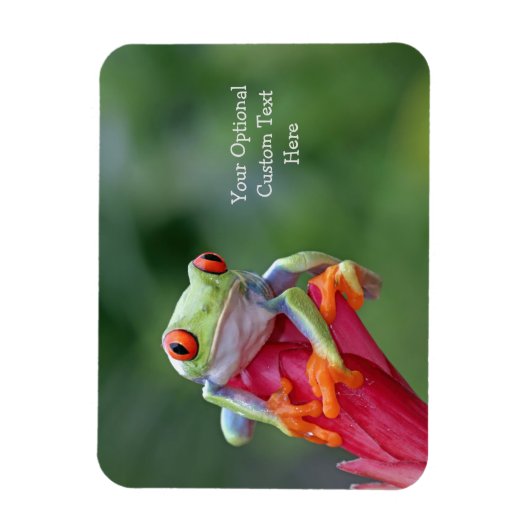 Aangepaste tekstekstkikker magneet (Verticaal)