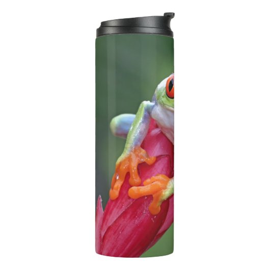 Aangepaste tekstekstkikker thermosbeker (Gedraaid links)