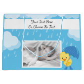 Aangepaste teksten/foto's Baby shower Groot Cadeauzakje (Voorkant)