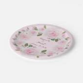 Aangepaste teksten Roze Rozen Krans Papieren Bord (Gekanteld)