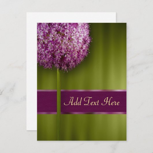 Aangepaste tekstevenement en uitnodiging voor brui (Voorkant / Achterkant)