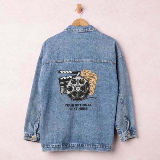 Aangepaste tekstfilm denim jacket (Hangar)