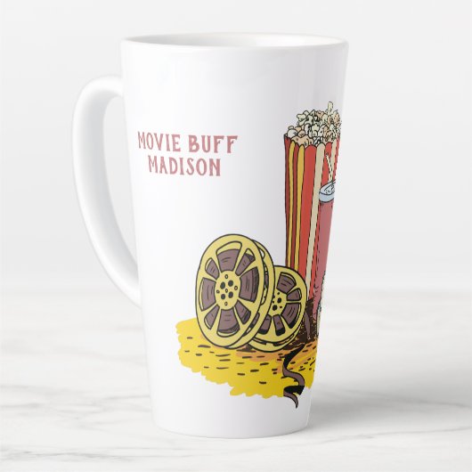 Aangepaste tekstfilm latte mok (Linkerhoek)