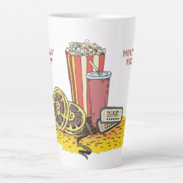 Aangepaste tekstfilm latte mok