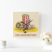 Aangepaste tekstfilm vierkante klok (Huis)