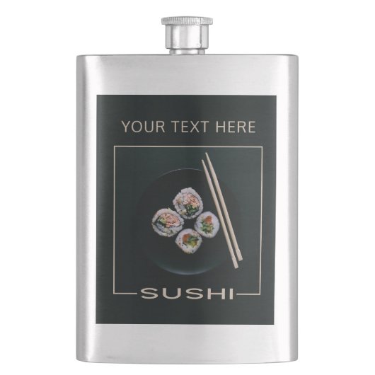 Aangepaste tekstfles SUSHI Heupfles (Voorkant)